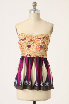 Twist & Flow Top - Anthropologie.com :  floral top jersey ruched