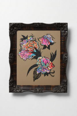 Large Flower Cluster in Vintage Frame, 2010-Large Flower Cluster in Vintage Frame, 2010