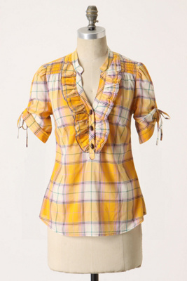 Sunday Supper Shirt - Anthropologie.com :  placket tie sleeves country inspired ruffles