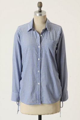 Tenuous Ties Button-Up - Anthropologie.com :  striped blue and white button up oxford