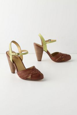 Bob And Weave Heels - Anthropologie.com :  leather peep toe adjustable criss cross