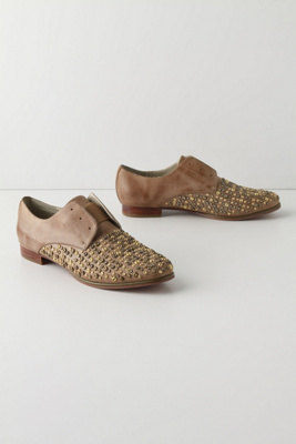 Gold-Flecked Oxfords - Anthropologie.com :  oxfords studs womens shoes shoes