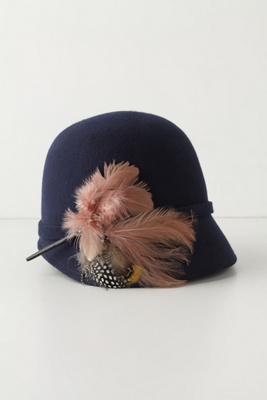 Finely Feathered Cloche - Anthropologie.com :  wool feathers hat plumage
