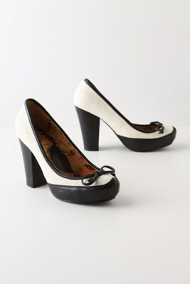 Classic TV Heels - Anthropologie.com :  platform pumps leather perforated
