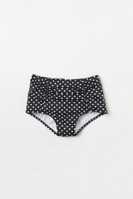 Point O' Woods Bottoms - Anthropologie.com :  high waist polka dots black and white bikini