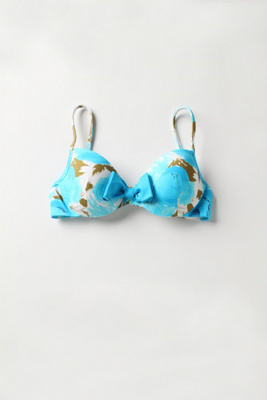 Retro Reference Top - Anthropologie.com :  sky blue bow top rose print