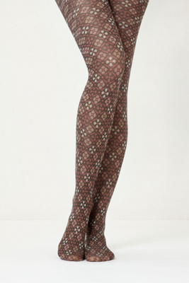 Tapestry Tights - Anthropologie.com :  nylon brown tights diamond