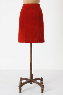 Hop, Skip, Jump Skirt - Anthropologie.com :  panels red corduroy pencil skirt