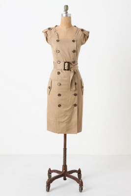 Double-Breasted Shirtdress - Anthropologie.com :  shirt dress cotton button closure tailored