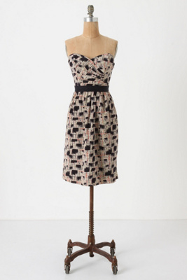 Blurred Shapes Dress - Anthropologie.com :  luxe artistic flowy silk