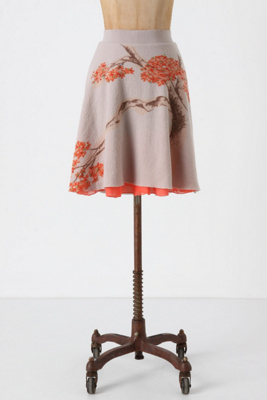 Soft Sakura Skirt - Anthropologie.com :  wool underskirt sweet draped