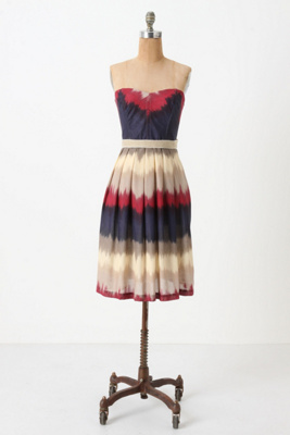 Color-Dipped Dress - Anthropologie.com :  sundress ivory magenta boning