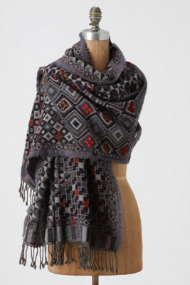 Slopes Scarf - Anthropologie.com :  wool stitching geometric scarf