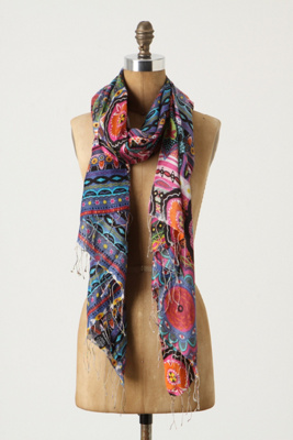 Hanami Scarf - Anthropologie.com :  silk asian inspired scarf flowers