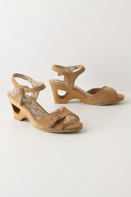 Open Agenda Wedges - Anthropologie.com :  sandal suede wedges perforated