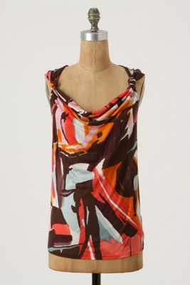 Cajoled Tank - Anthropologie.com :  abstract jersey rayon knot detail