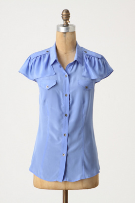 Delicate Corps Blouse - Anthropologie.com :  fluttery blouse silk epaulets