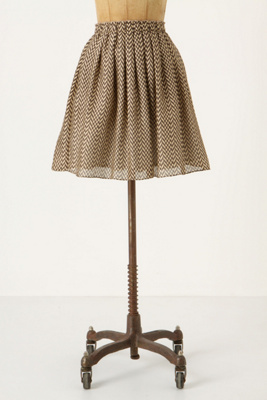 Languid Days Skirt - Anthropologie.com :  chevron brown summery skirt