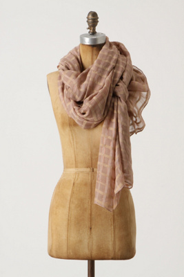 Glinting Windowpanes Scarf - Anthropologie.com :  neutral silk airy scarf