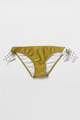 Summer Song Bikini Bottoms - Anthropologie.com : hipster chartreuse bottom bikini cinched