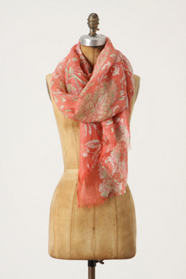Paisley Fronds Scarf - Anthropologie.com :  linen blend silk blend gauzy swirly