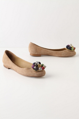 Ornamented Skimmers - Anthropologie.com :  suede baubles skimmers sand