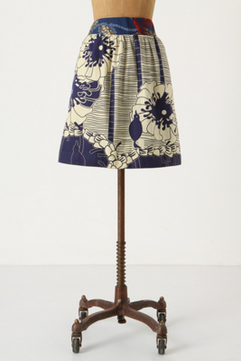 Nyanza Skirt - Anthropologie.com :  side pockets flowers skirt