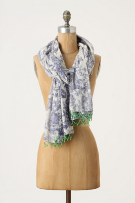 Beaded Toile Scarf - Anthropologie.com :  beaded toile voile airy