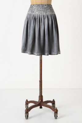 Squall Line Skirt - Anthropologie.com :  silk stitching charmeuse gray