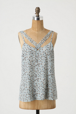 Strappy Crosscut Tank - Anthropologie.com :  silk criss cross tank top strappy