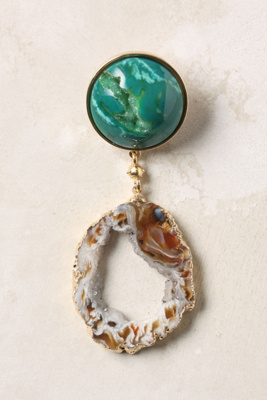 Sliced Stone Earrings