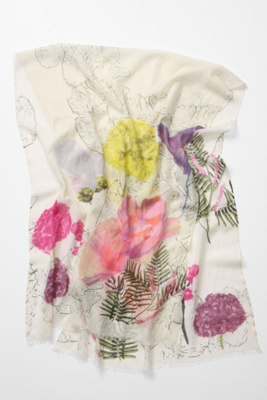 Botany Sketch Scarf - Anthropologie.com :  wool neutral nature inspired sunny