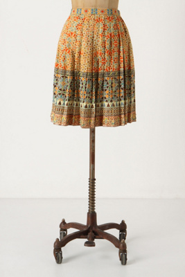 Rotational Symmetry Skirt - Anthropologie.com :  patterned geometric orange satin