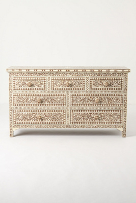 Ivory Etched Dresser 