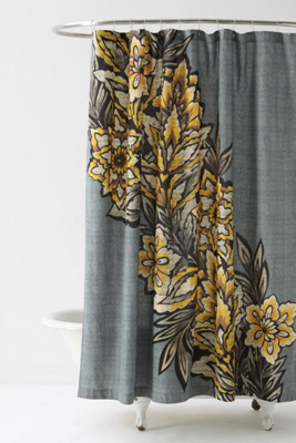 Penciled Hypericum Shower Curtain