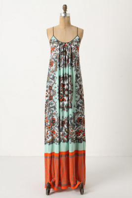 Languid Paisley Maxi Dress - Anthropologie.com :  spaghetti straps billowy boho breezy