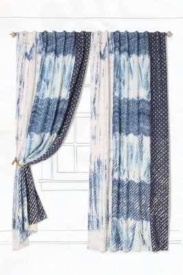 Spliced Shibori Curtain