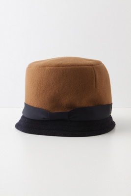 Black & Tan Cloche - Anthropologie.com :  wool camel black and tan layered