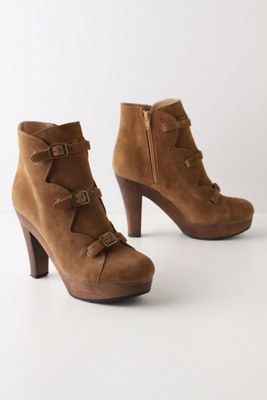 Scalloped Suede Clog Boots