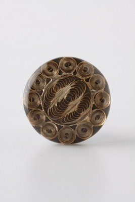 Inlaid Filigree Knob, Grey