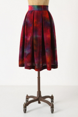 Hand-Dyed Pleated Skirt