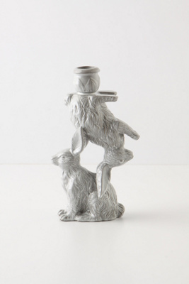 Balancing Bunnies Taper Holder