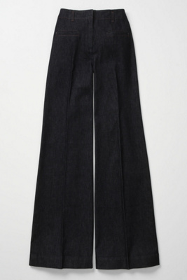 High-Waist Denim Trousers