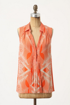 Pleated Optic Blouse