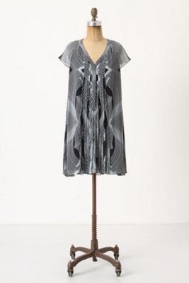 Pleated Optic Shirtdress