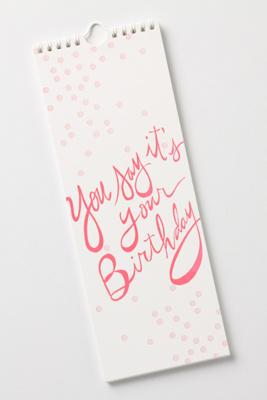 Perpetual Birthday Calendar
