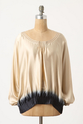 Dipped Silk Blouse