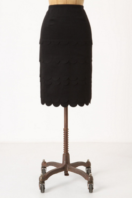 Scalloped Pencil Skirt