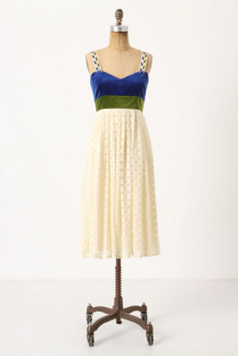 Flocked Sillitoe Dress