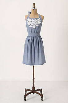 Fluttered Chambray Apron